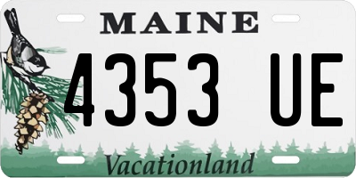 ME license plate 4353UE