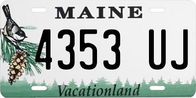 ME license plate 4353UJ