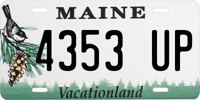ME license plate 4353UP
