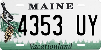 ME license plate 4353UY