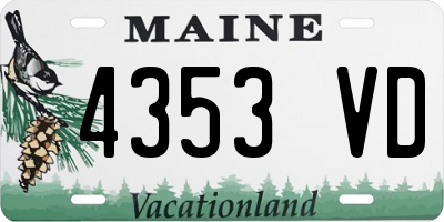 ME license plate 4353VD