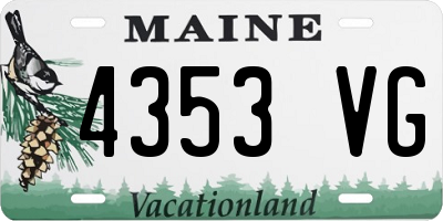 ME license plate 4353VG