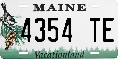 ME license plate 4354TE