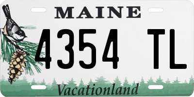 ME license plate 4354TL