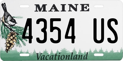 ME license plate 4354US