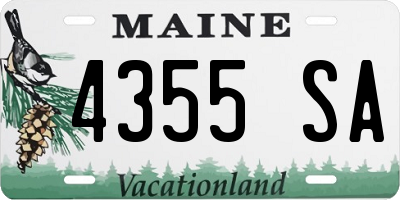 ME license plate 4355SA