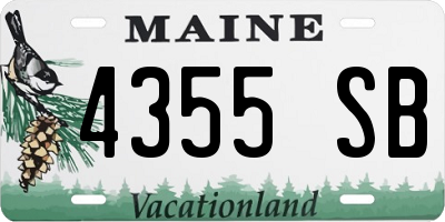 ME license plate 4355SB