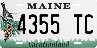 ME license plate 4355TC