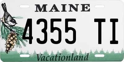 ME license plate 4355TI