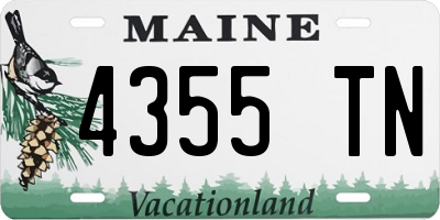 ME license plate 4355TN