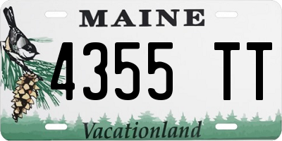 ME license plate 4355TT
