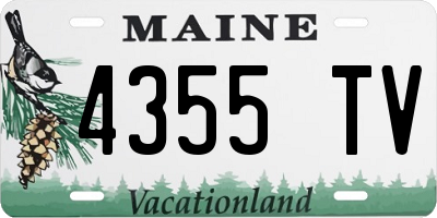 ME license plate 4355TV