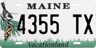 ME license plate 4355TX