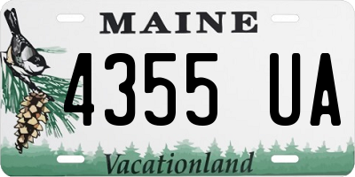 ME license plate 4355UA