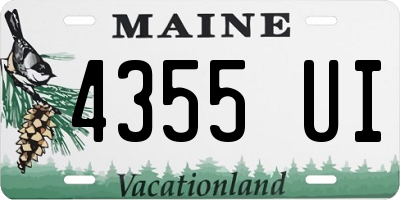 ME license plate 4355UI