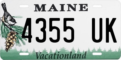 ME license plate 4355UK
