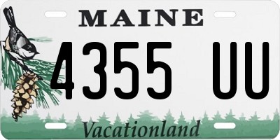 ME license plate 4355UU