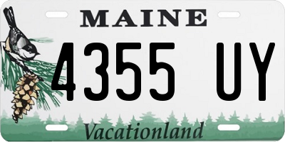 ME license plate 4355UY