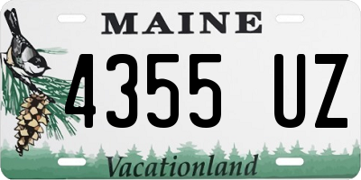 ME license plate 4355UZ