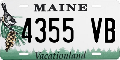 ME license plate 4355VB