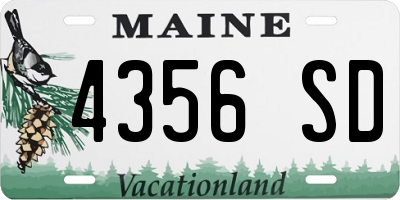 ME license plate 4356SD