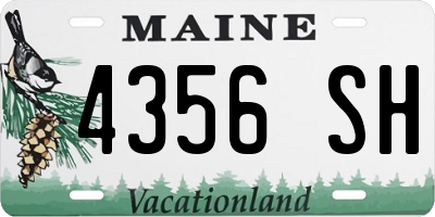 ME license plate 4356SH