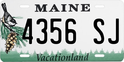 ME license plate 4356SJ