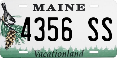 ME license plate 4356SS
