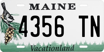 ME license plate 4356TN