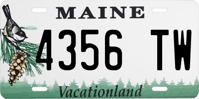 ME license plate 4356TW