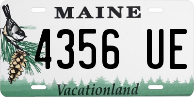ME license plate 4356UE