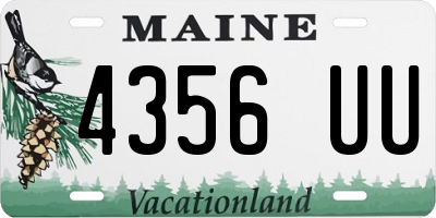 ME license plate 4356UU