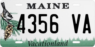 ME license plate 4356VA