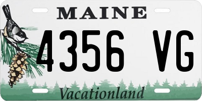 ME license plate 4356VG