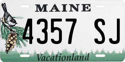 ME license plate 4357SJ