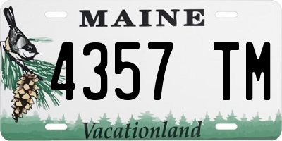 ME license plate 4357TM