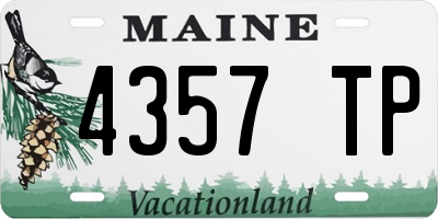 ME license plate 4357TP