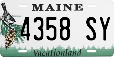 ME license plate 4358SY