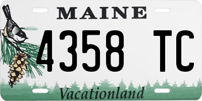 ME license plate 4358TC