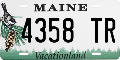 ME license plate 4358TR