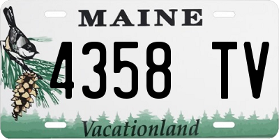 ME license plate 4358TV