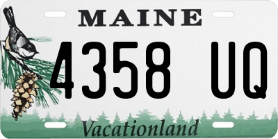 ME license plate 4358UQ