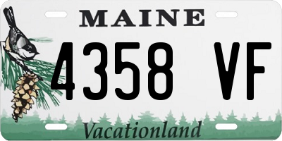 ME license plate 4358VF