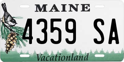 ME license plate 4359SA