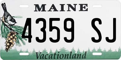 ME license plate 4359SJ