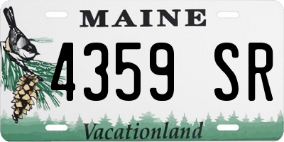 ME license plate 4359SR