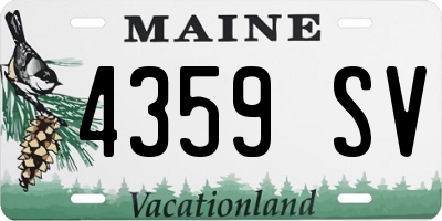 ME license plate 4359SV