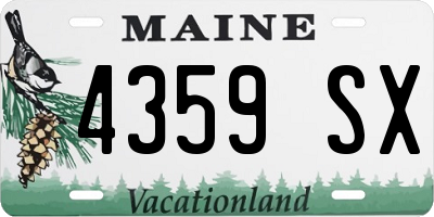 ME license plate 4359SX