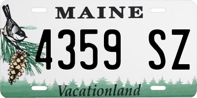 ME license plate 4359SZ