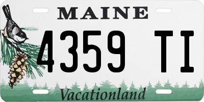 ME license plate 4359TI